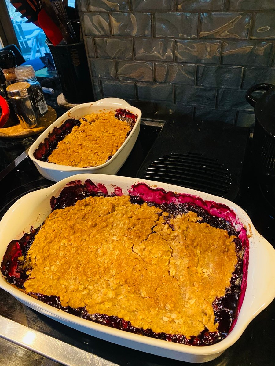 Freshly baked peach and sweet cherry cobbler