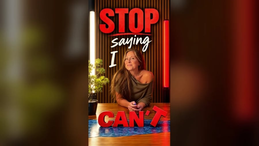 Lisa Watson behind the words Stop saying I can't